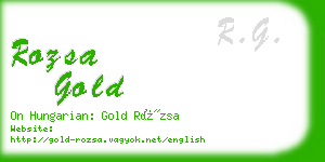 rozsa gold business card